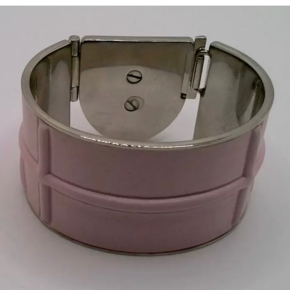 DIOR 💯% authentic diorama pink metal/leather cuff - Picture 4 of 13